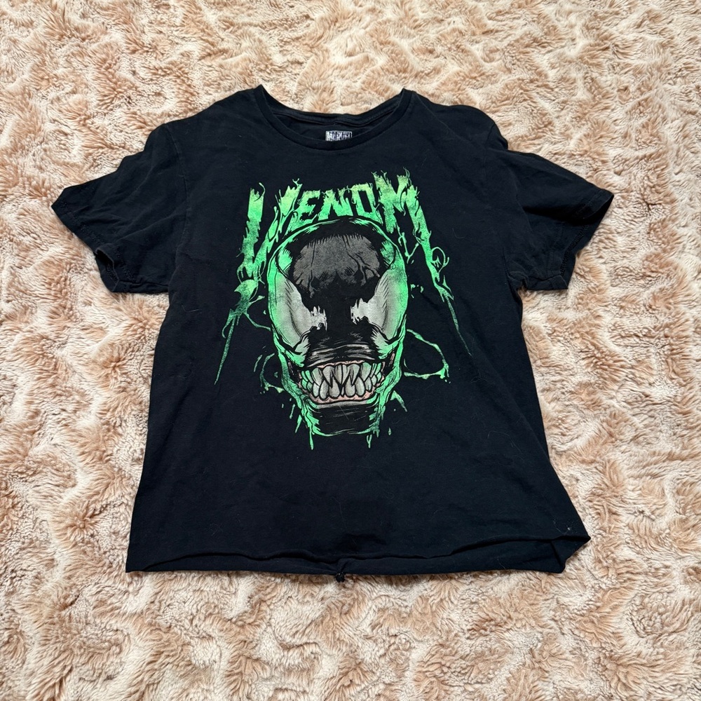 Marvel Black Venom Graphic Baby Tee T-Shirt